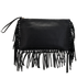 Oversized Tassel Zip Clutch, &pound;310, Handbags, Black, Leather, Front view